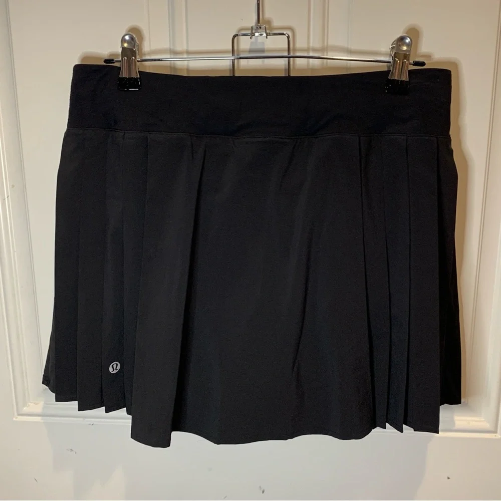 Lululemon Athletica Side-Pleat High-Rise Tennis Skirt Skort Black Retail $88.00 - Picture 13 of 14